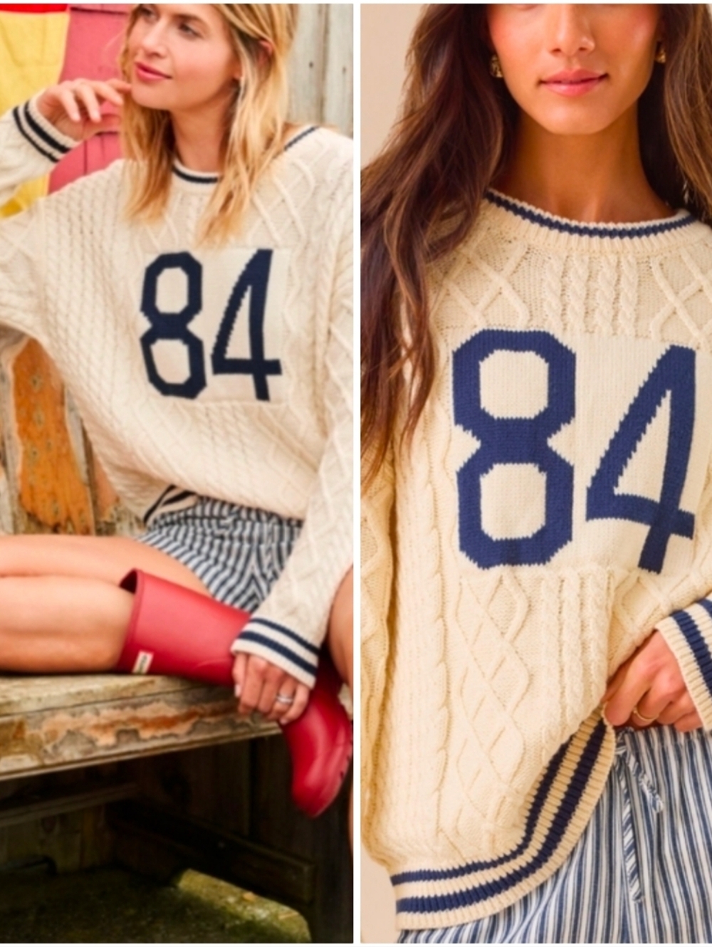 Coastal Chic “84” Knit Sweater 🤍